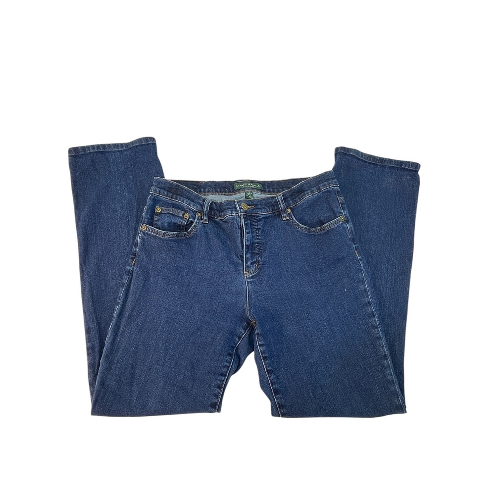 LRL Lauren Jeans Co. Ralph Lauren Blue Denim Jeans - Women's Sz 12 Straight‎ Leg